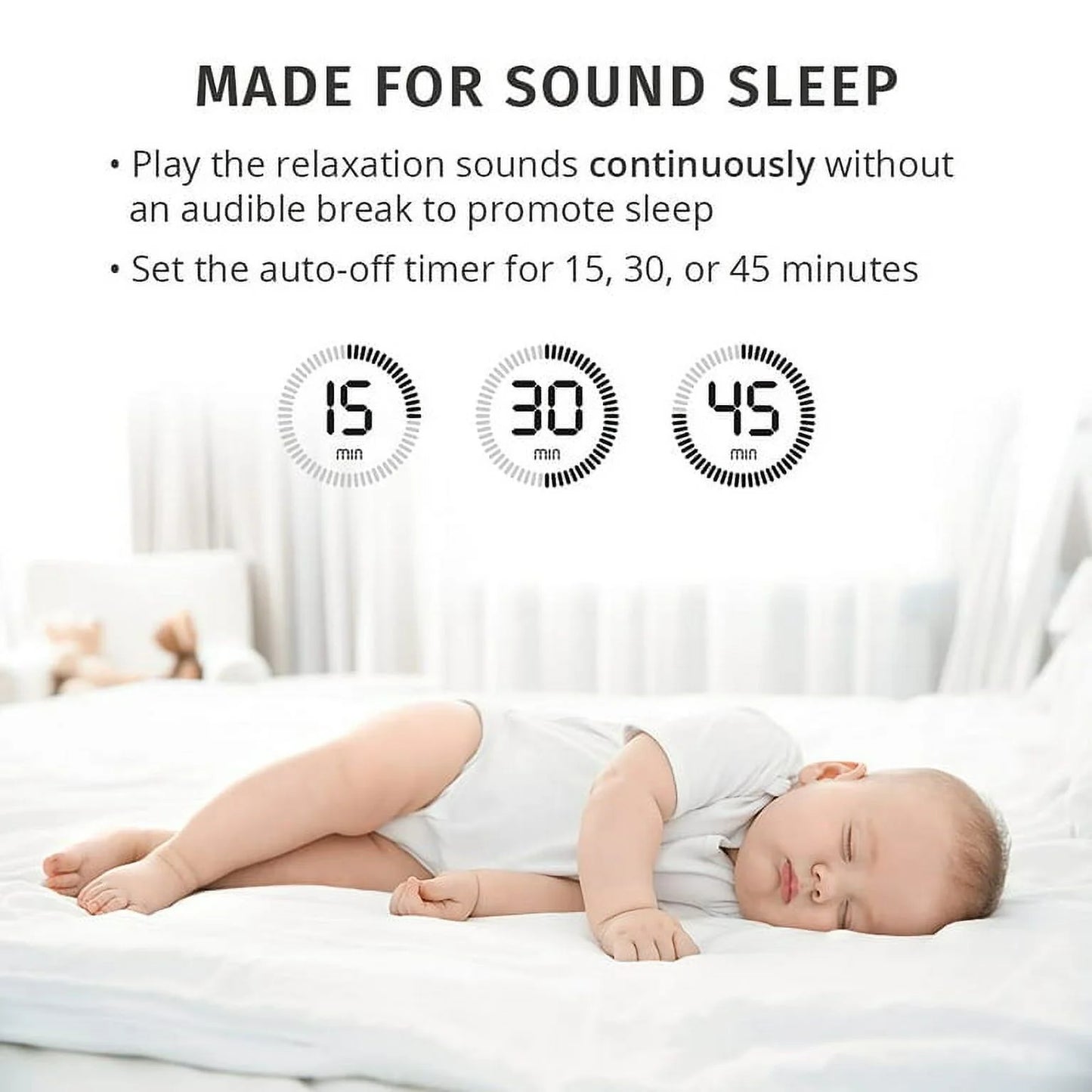 Mybaby Soundsleep on the Go, Baby Sound Machine, White Noise Sound Machine for Travel and Nursery. 4 Soothing Sounds, Integrated Clip, Batteries Included, L 1.9In X W 4.0In X H 4.17Jn, 0.35Lb