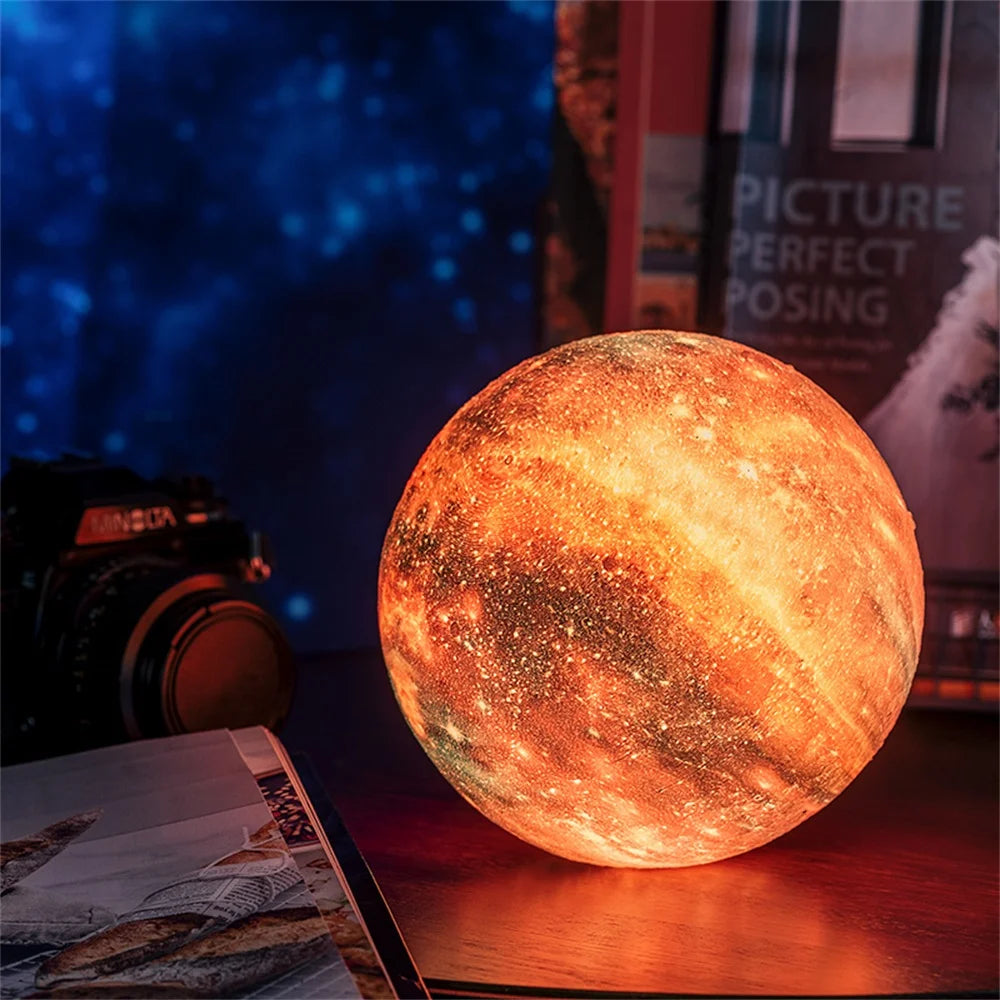 GOODWORLD Moon Lamp, LED 3D Print Moon Night Light, 16 Colors RGB Moon Light with Stand & Remote Control, Remote & Touch Control USB Lamp, for Kids Friends Lover Birthday Gifts, (4/6 In)